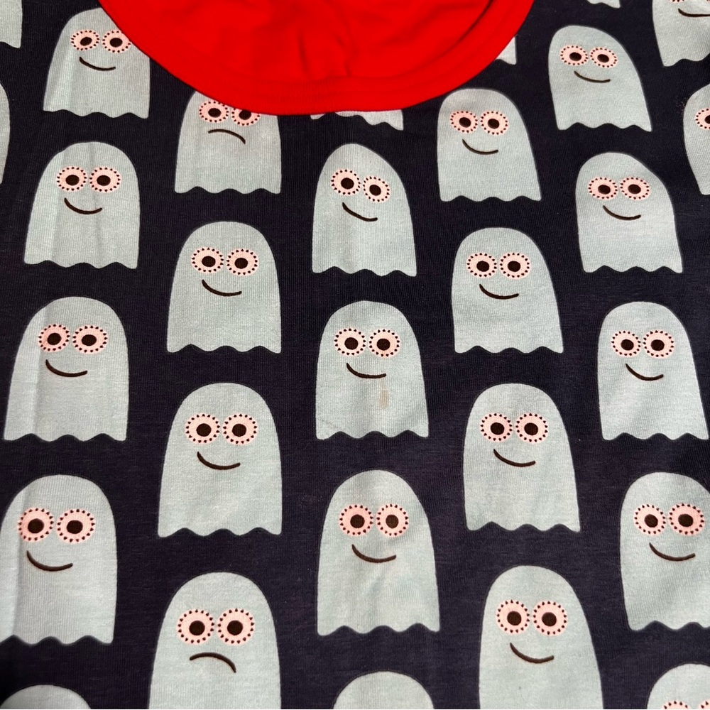 Maxomorra Girls Dress 10-12 146/152 Ghosts Halloween Fall Pockets Long Sleeve - Picture 5 of 10